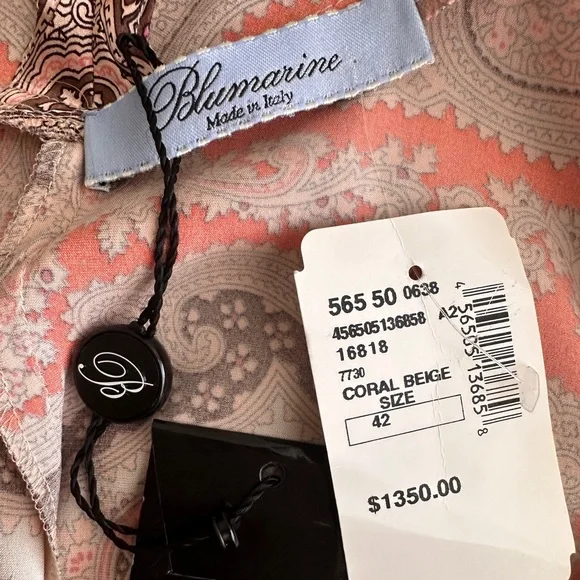 Blumarine Deep V-Neck Silk Dress - Picture 12 of 16